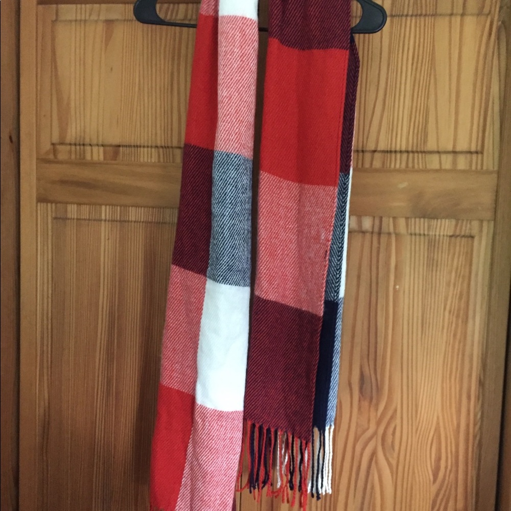 Red white and blue scarf NEVER WORN